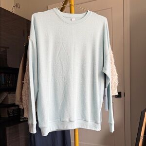ALO Yoga Soft Blue Crew Neck Sweater